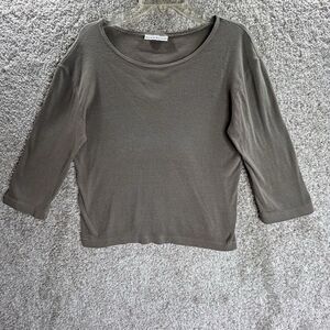 Bryn Walker Top Size Large 3/4‎ Sleeve Round Neck Tencel